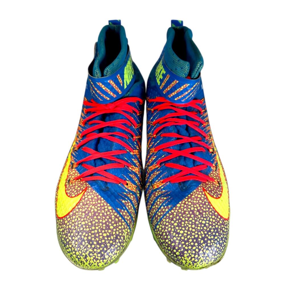 Nike Lunarbeast Elite TD Nikeskin Blue Red Mens Football Cleats Size 11.5‎ - Picture 3 of 12